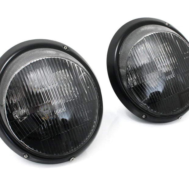 Headlight black trim LED inserts standard glass LHD Porsche 911 / 964 Black Edition