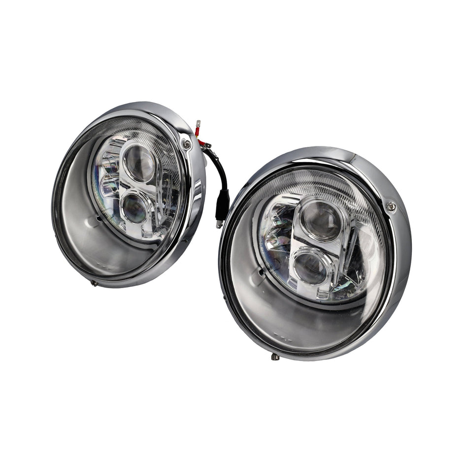 LED H4 Headlights RHD Clear Glass Porsche 911 / 964