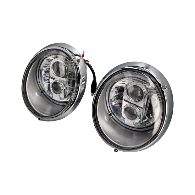 LED H4 Headlights RHD Clear Glass Porsche 911 / 964