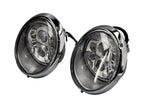 Headlights Chrome Trim LED Inserts LHD Clear Glass Porsche 911 / 964