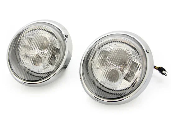 Scheinwerfer Chromrand LED Einbauten Standardglas LHD Porsche 911 / 964