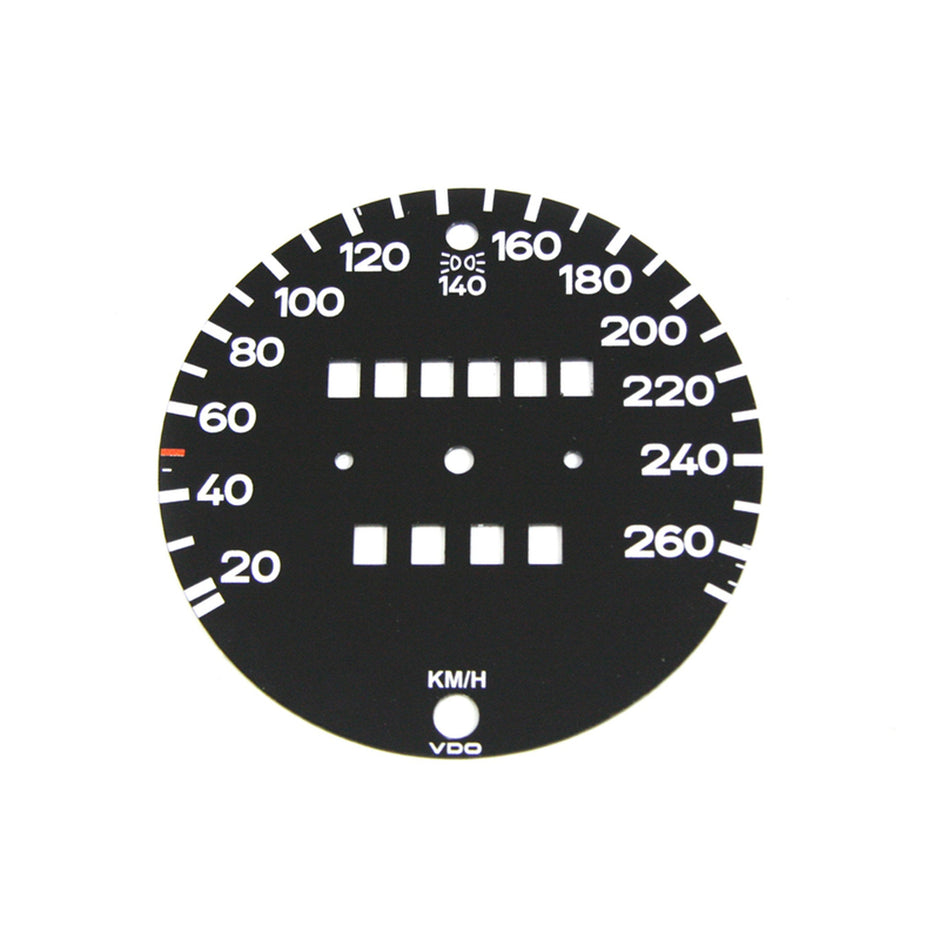 Tacho-Zifferblatt schwarz MPH-auf-km/h-Umbau | Porsche 911 G 1974 – 1984 | OEM