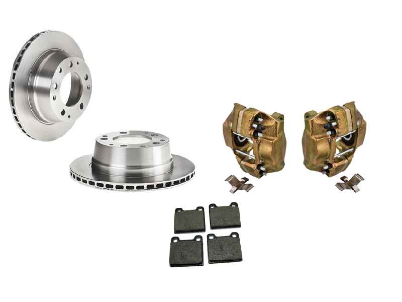 Bremssättel, Scheiben & Brembo-Beläge hinten, Satz