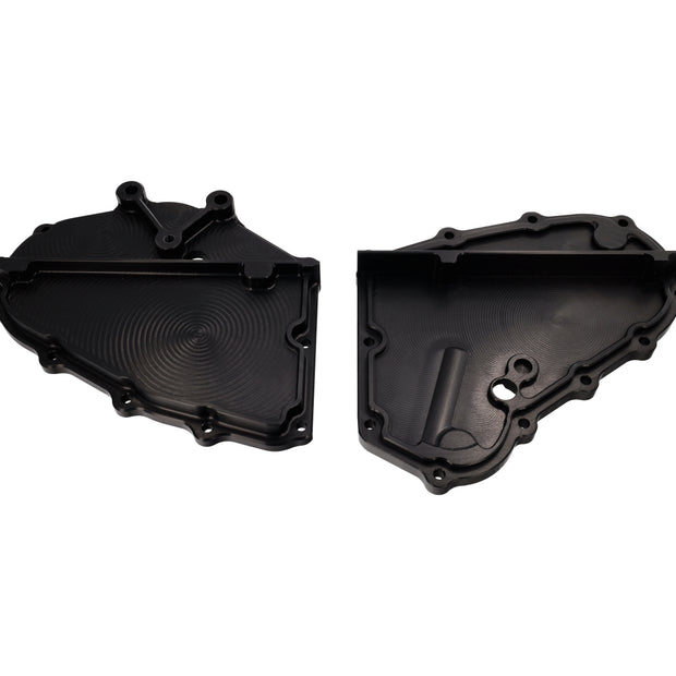 Steuerkettenabdeckungen Aluminium Schwarz, Außenseite, Porsche 911 G-Modell / 930