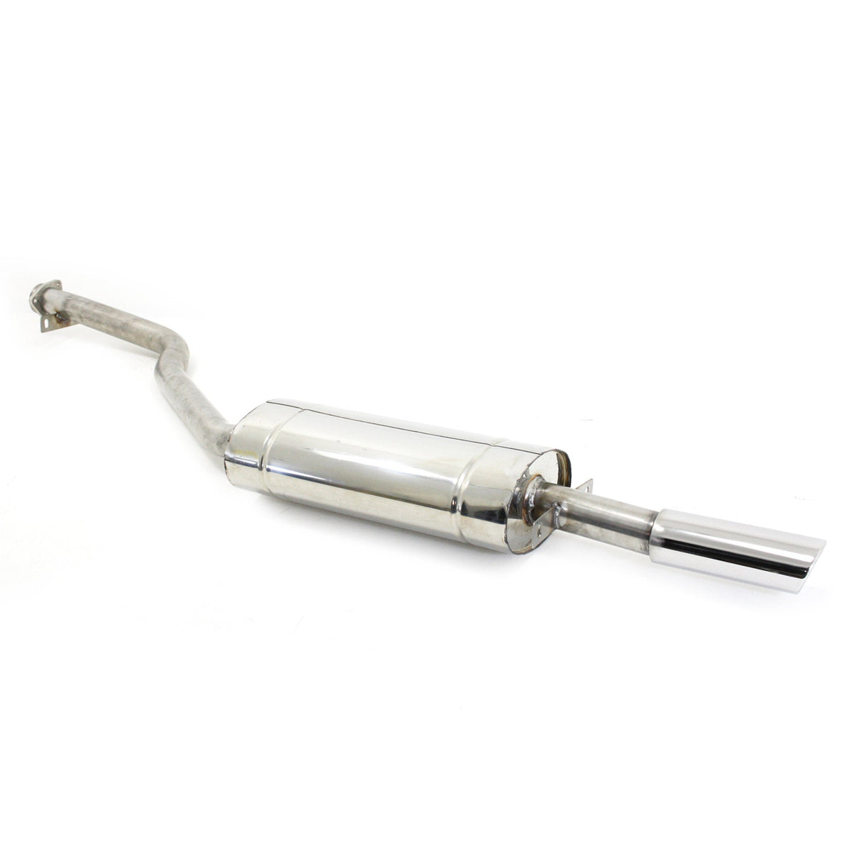 Muffler, sport, stainless steel. Porsche 924S / 944
