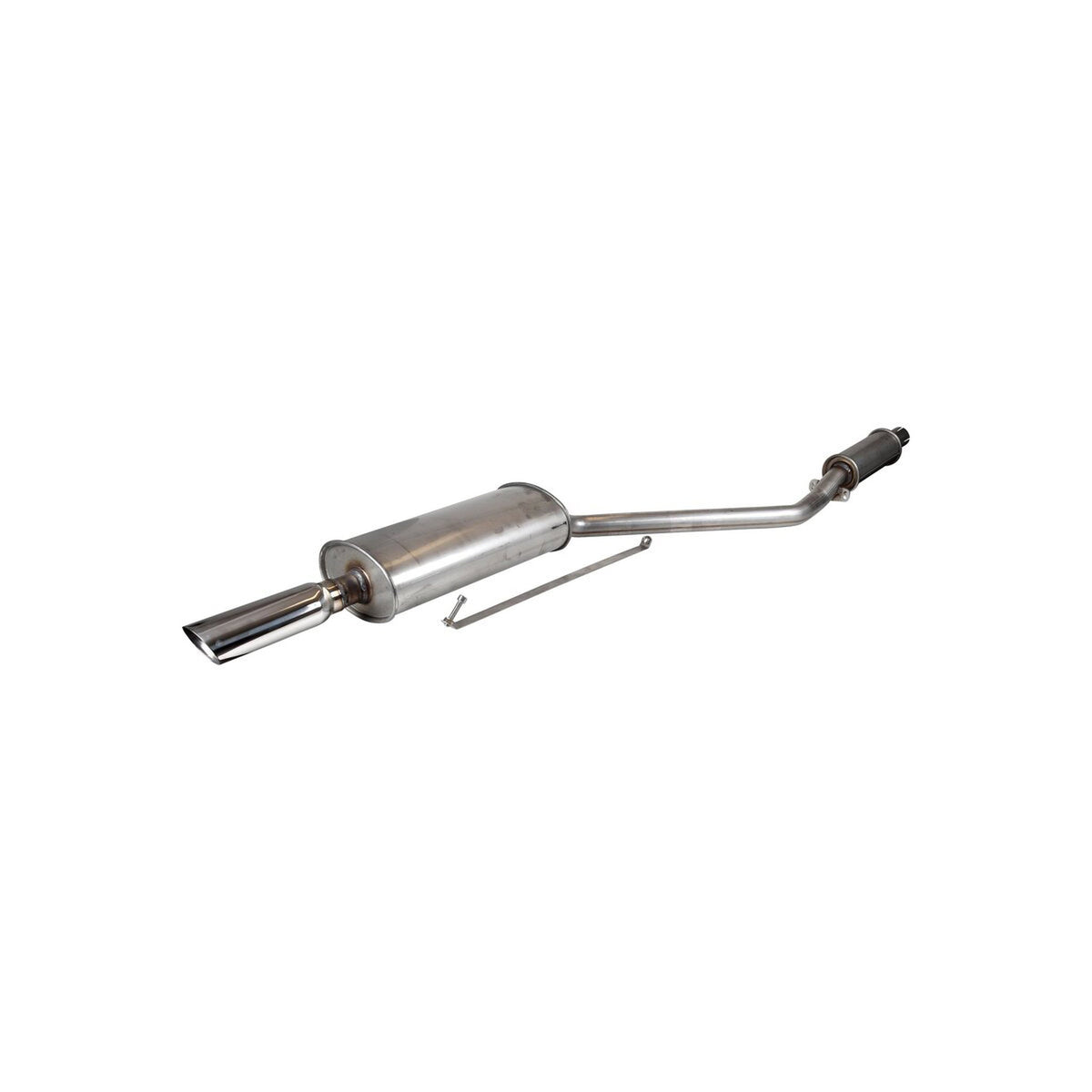 Muffler, original version, stainless steel, with polished tailpipe Porsche 924 2.0L 1976-88