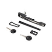 Door handle. Porsche 924S / 944 including key, black and chrome insert