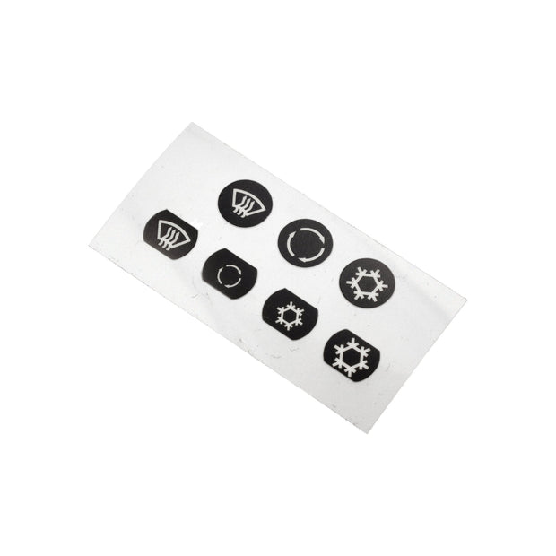 Sticker set climate control panel buttons. Porsche 944 / 964 / 993