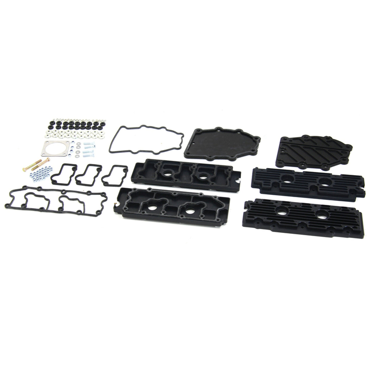 Nockenwellen- & Steuerkettenkastendeckel-Set Aluminium schwarz | Porsche 964 | Kits