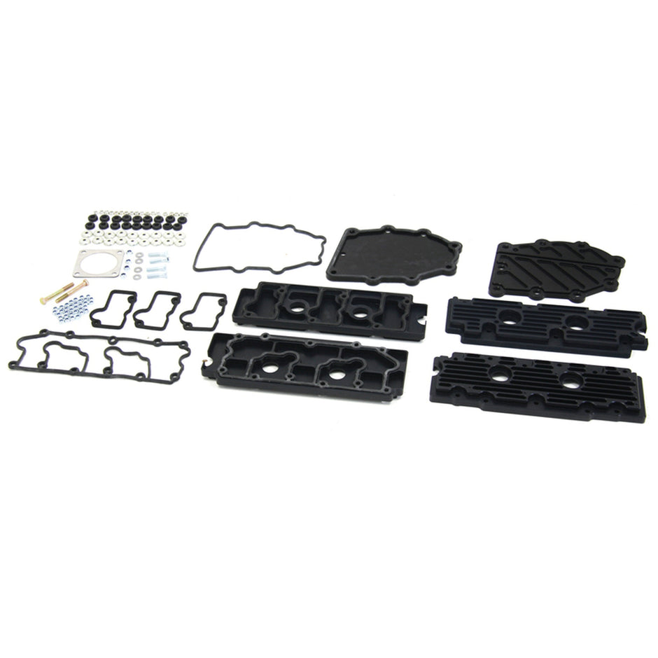 Nockenwellen- & Steuerkettenkastendeckel-Set Aluminium schwarz | Porsche 964 | Kits