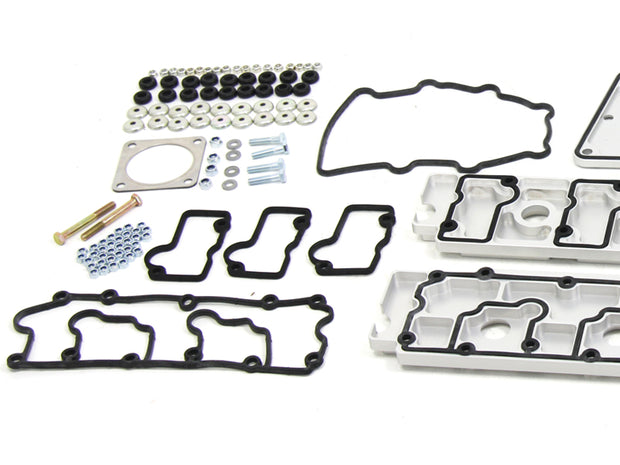 Nockenwellen- & Kettenkastendeckel-Set Aluminium silber, Porsche 964 Carrera & RS, Ansicht 2