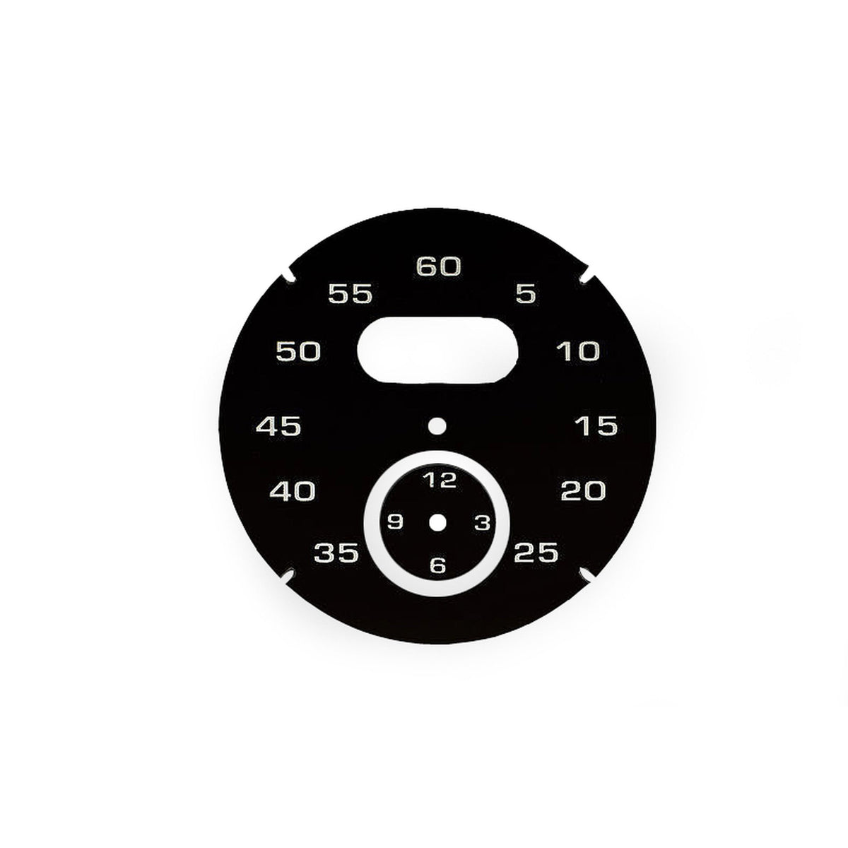 Dial for the Sport Chrono instrument, black. Porsche 997 / 991 / Boxster / Cayman / Panamera