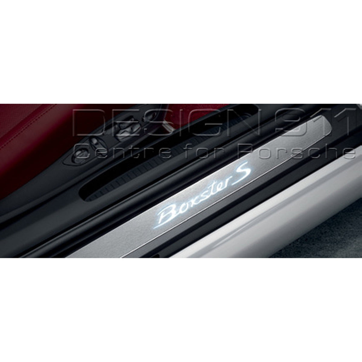 Stainless steel door sill guards with illuminated logo – Porsche Boxster/Cayman