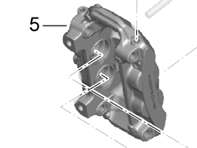 Porsche Originalteil – Bremssattel, VORNE. Porsche 997.2 C2/C4 / 991.1 C2/C4
