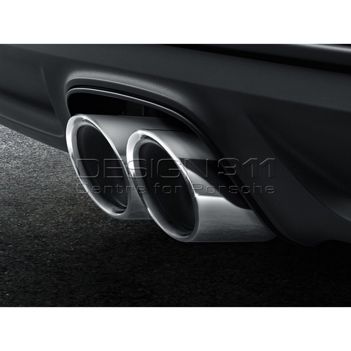 Auspuff Sportendrohre SILBER – Porsche Originalteil – Porsche 718 Boxster / Cayman