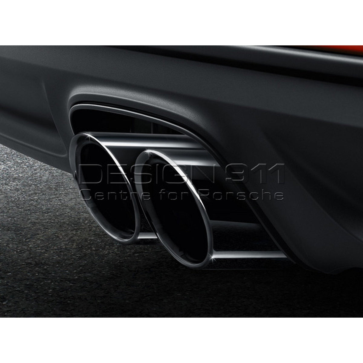 Exhaust Sports Tailpipes BLACK – Porsche Original Part – Porsche 718 Boxster / Cayman