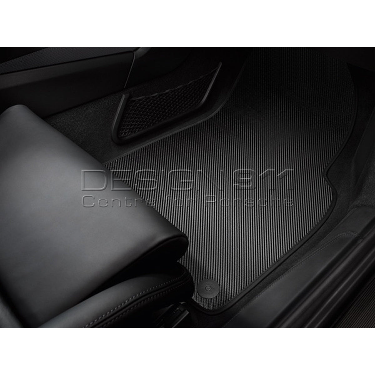 Porsche Originalteil – Carbon-Fußmatten mit Ledereinfassung. Porsche 991 (911) 2012>> RHD – Rechtslenker