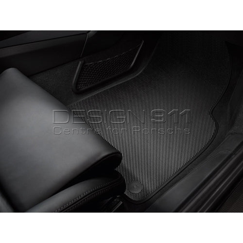 Porsche Originalteil – Carbon-Fußmatten mit Ledereinfassung. Porsche 991.1 (911) 2012-16 RHD – Rechtslenker