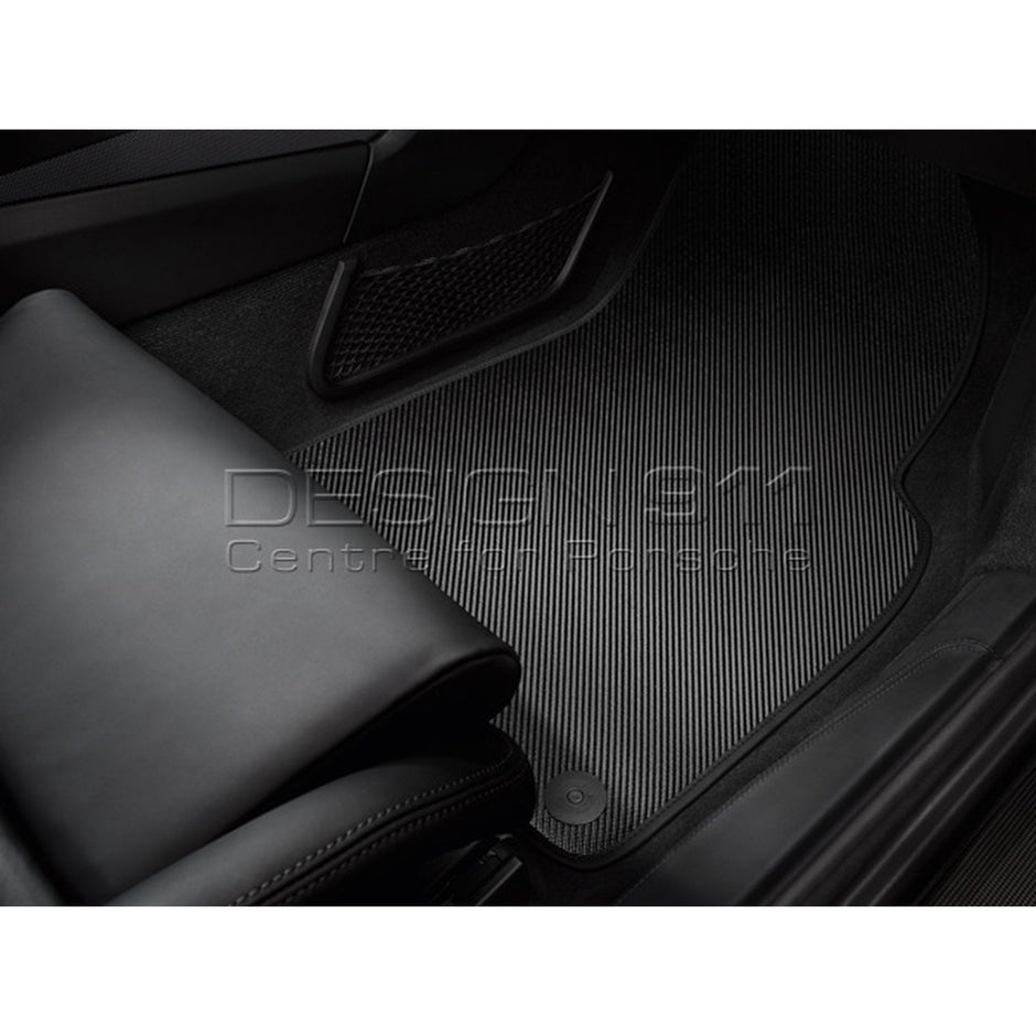 Porsche Genuine Part – Carbon floor mats with leather trim. Porsche 991.1 (911) 2012-16 RHD – Right-hand drive
