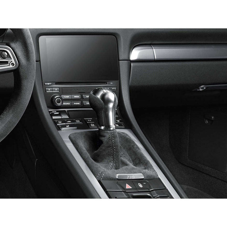 Gear lever in black Alcantara – Porsche Original Part – Porsche 718 Boxster / Cayman