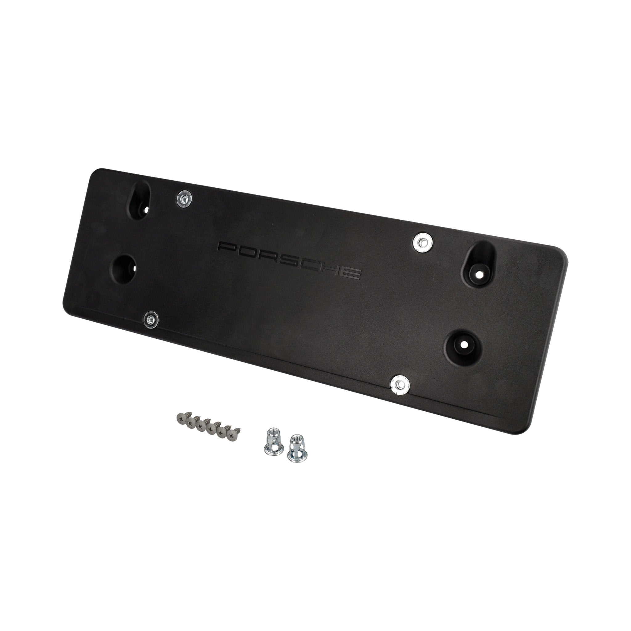 License Plate Holder Front, Matte Black – Porsche Original Part – Porsche 718 Boxster / Cayman