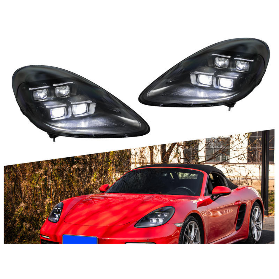 LED-Scheinwerfer-Upgrade – HD-Matrix-Design – für Links- und Rechtslenker Porsche 718 (982) Boxster / Cayman ab 2017>> – Nordlicht