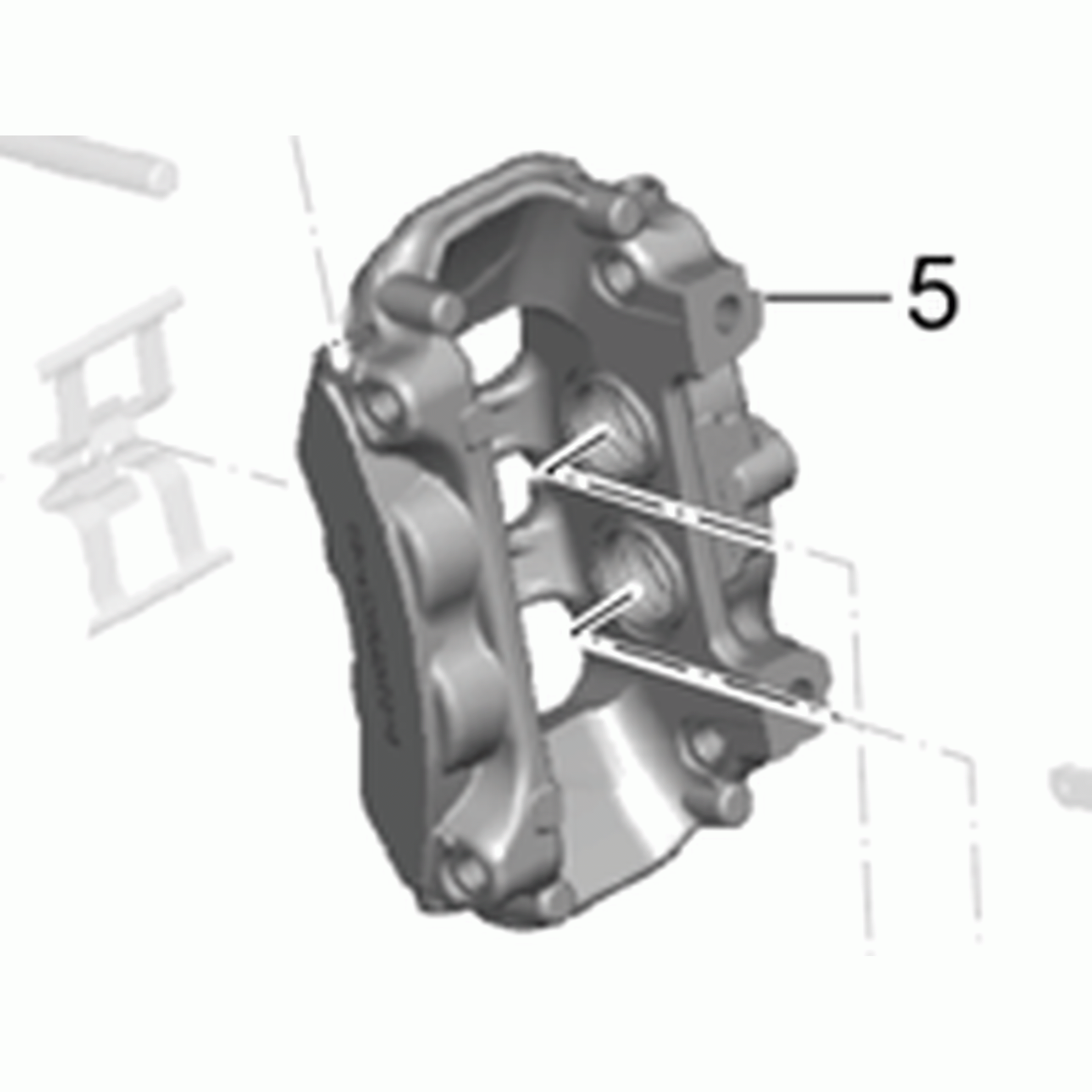 Porsche Originalteil – Bremssattel, HINTEN. Porsche 991.1 (I450)
