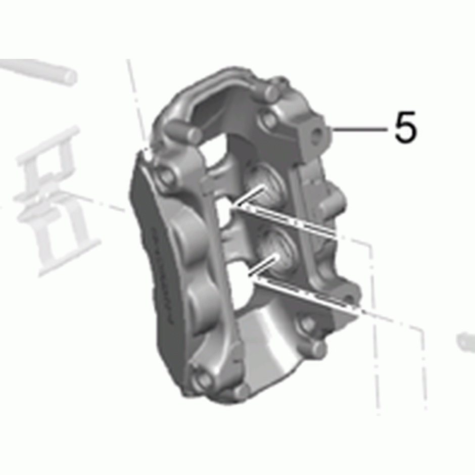 Porsche Originalteil – Bremssattel, HINTEN. Porsche 991.1 (I450)