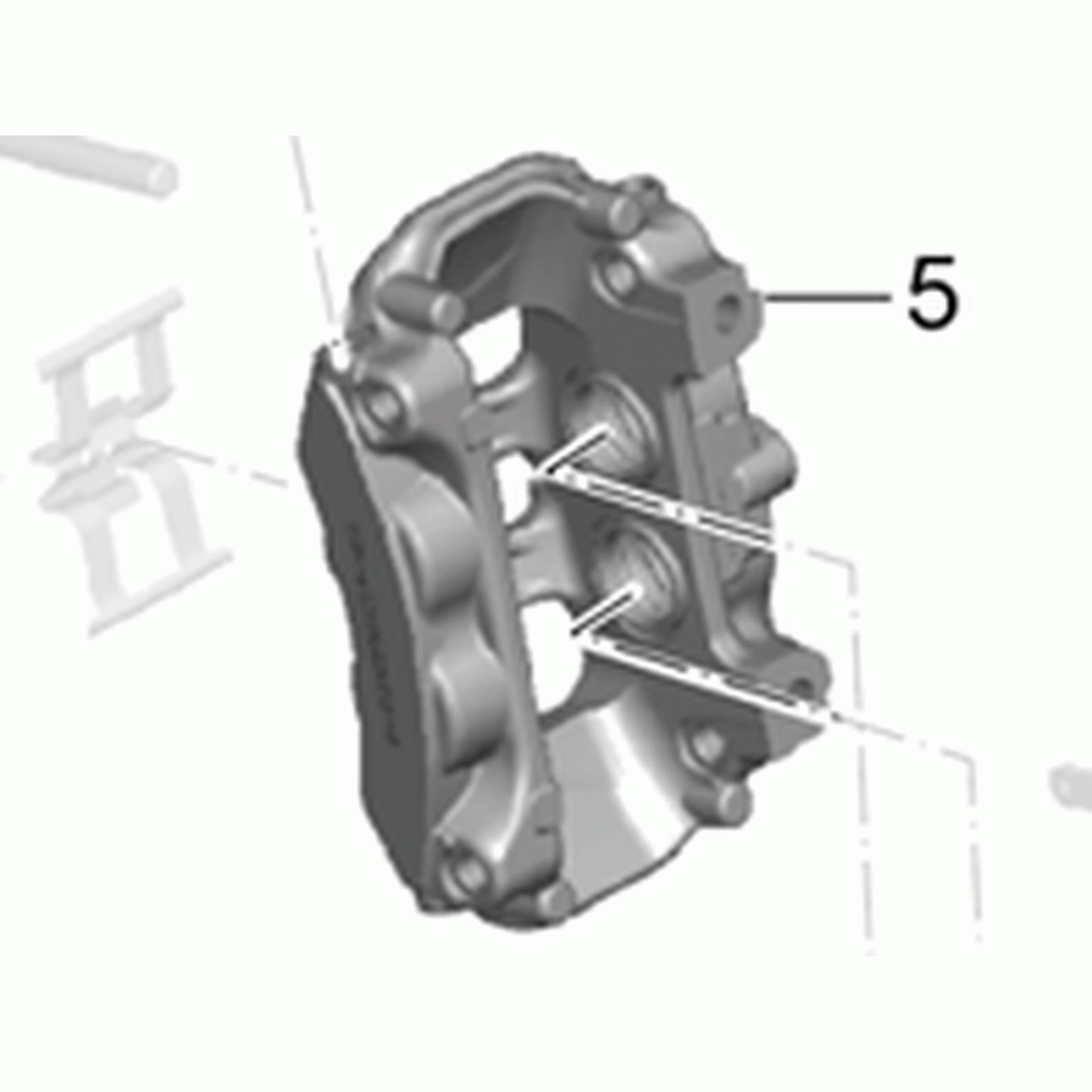 Porsche Genuine Part – Brake caliper, REAR. Porsche 991.1 C2 / C4