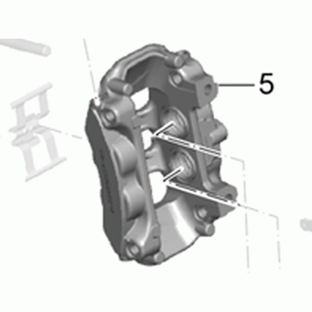 Porsche Originalteil – Bremssattel, HINTEN. Porsche 991.1 C2 / C4
