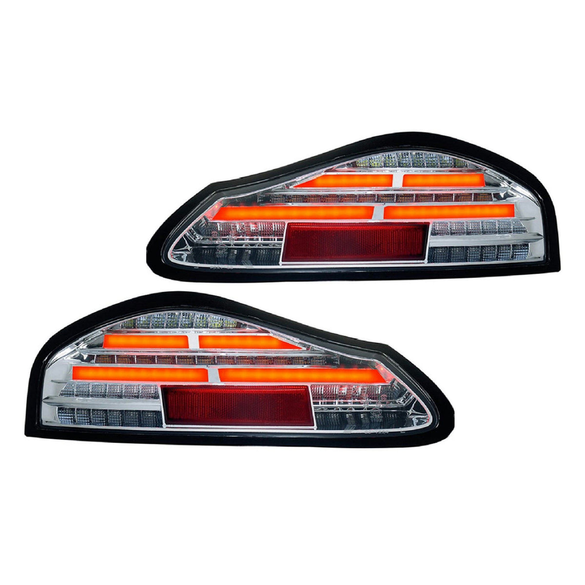 LED-Blinkereinheit hinten, schwarzer Rahmen / klares Glas – Porsche Boxster/Cayman