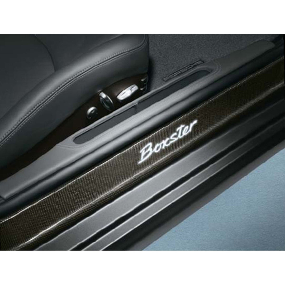 Seitenschwellerleisten in Carbon mit Logo, beleuchtet – Porsche Boxster/Cayman