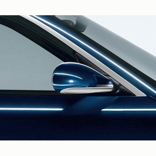Exterior mirror trims in aluminium look. Porsche 997 / Boxster 987 / Cayman 987C