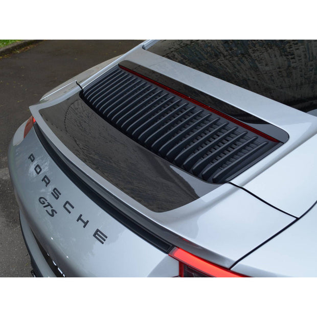 Ducktail rear spoiler, carbon fiber. Porsche 991.2