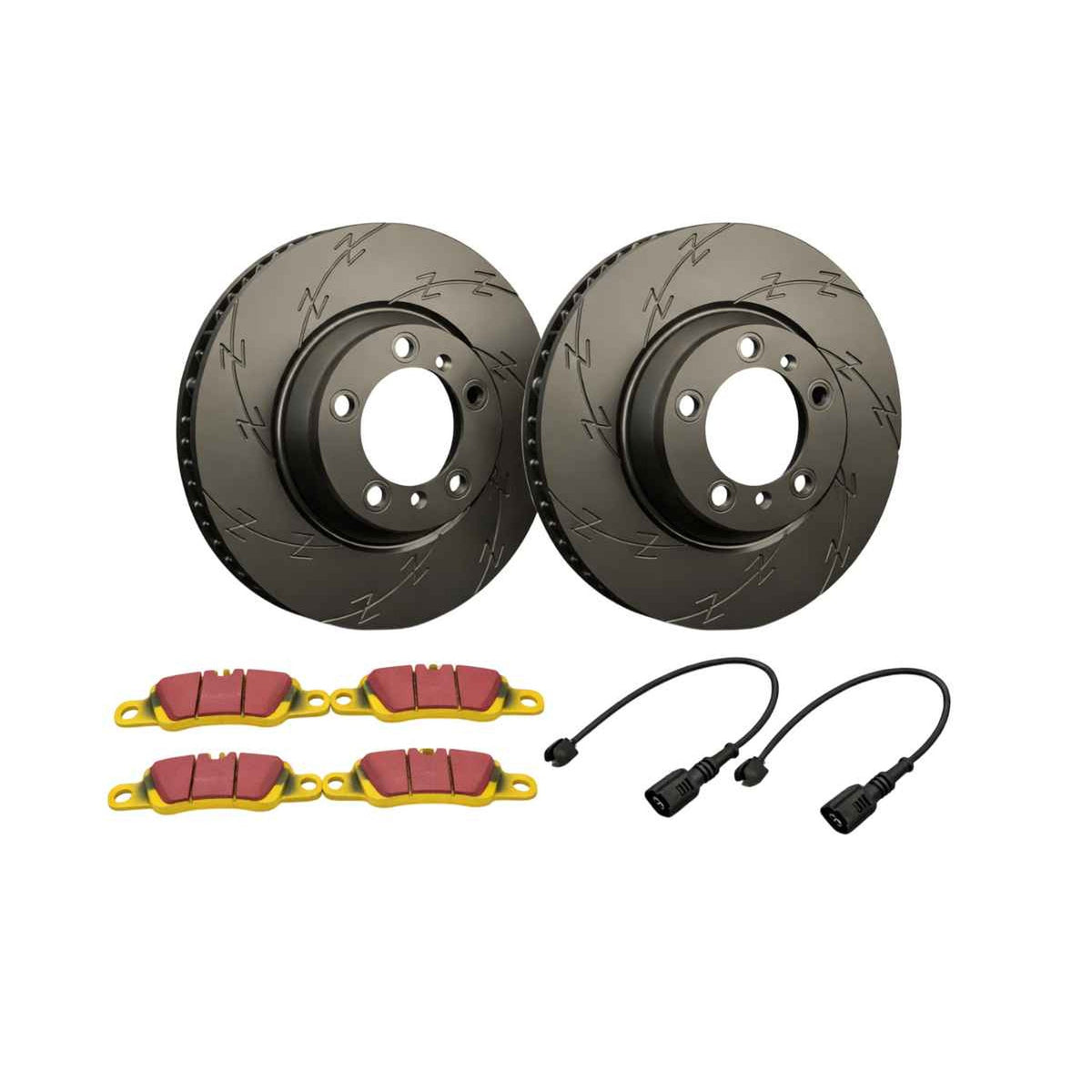 Sport brake disc and pad kit for the front axle. Suitable – OEM / original equipment quality – Porsche 718 Boxster / Cayman 2.5L