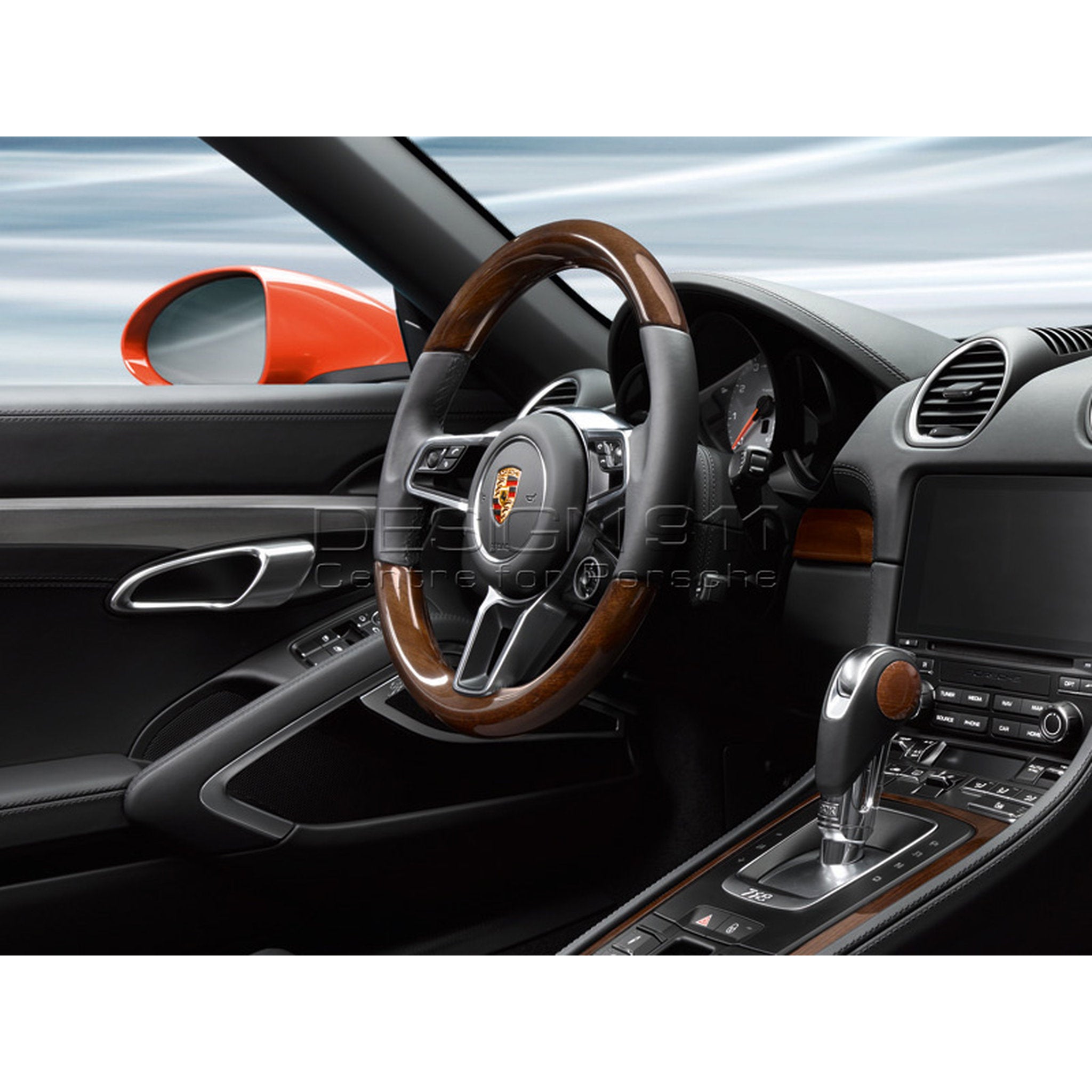 Mahogany Multifunction Sports Steering Wheel – Porsche Original Part – Porsche 718 Boxster / Cayman