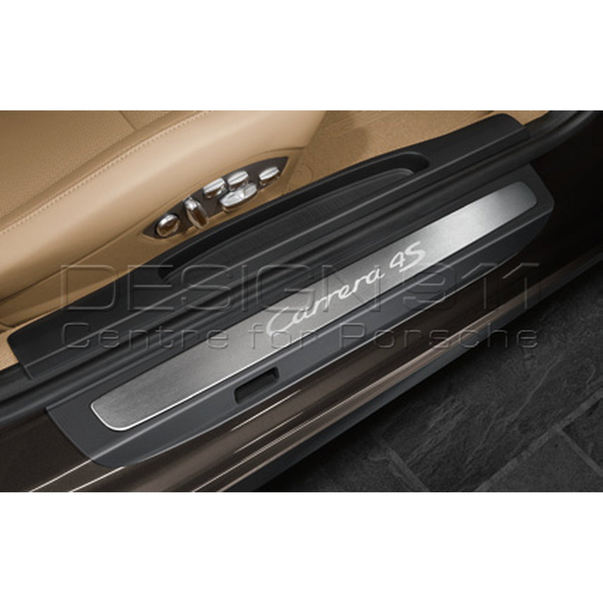 Seitenschwellerleisten in Edelstahl mit Logo. Porsche 991 (911) 2014>>