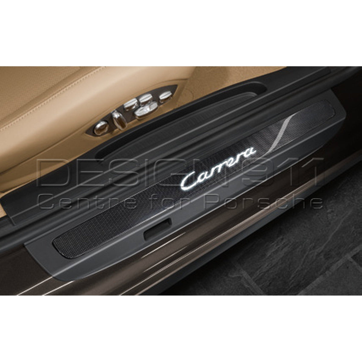 Seitenschwellerleisten in Carbon mit Logo, beleuchtet. Porsche 991 (911) 2014>>