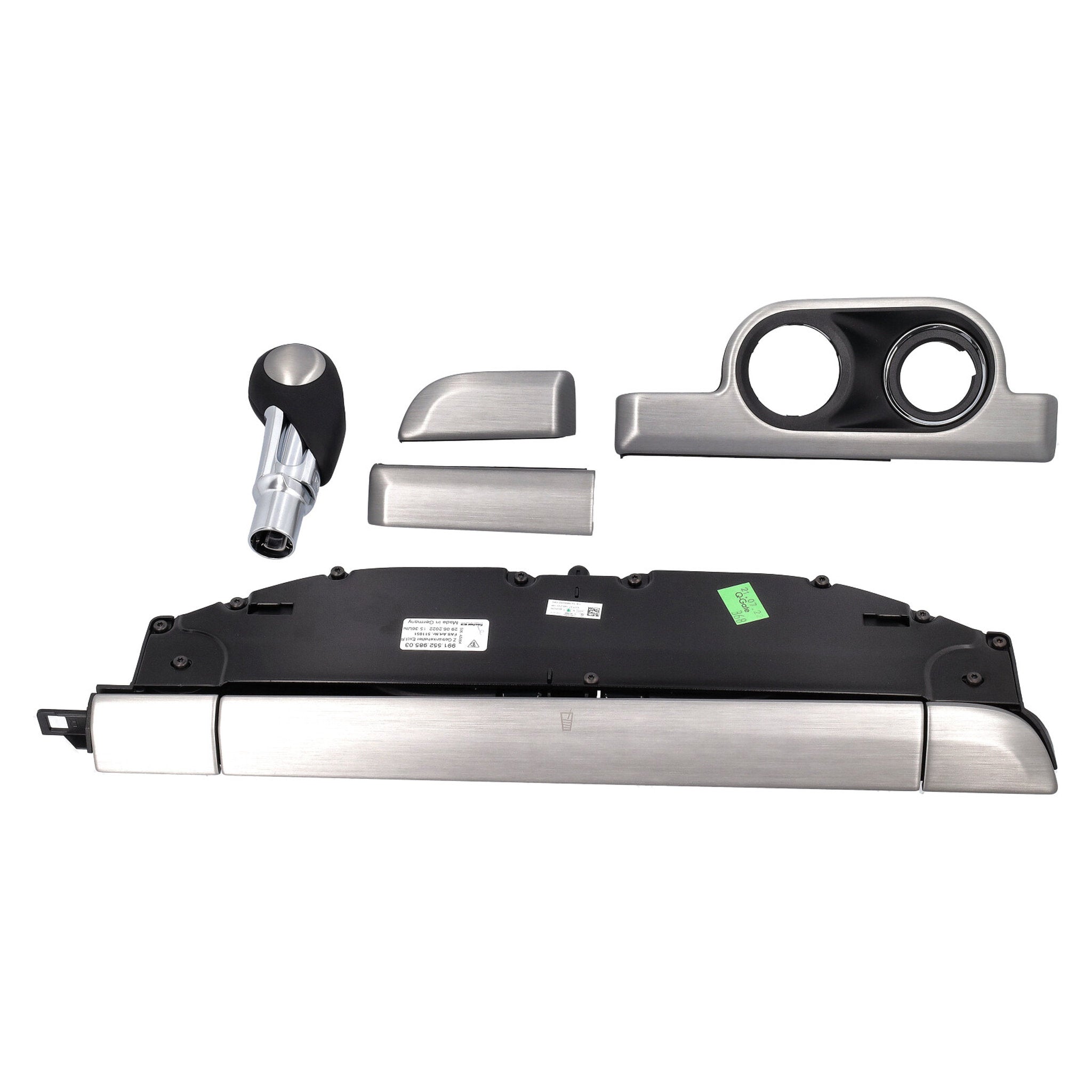 Genuine Porsche Part – Interior package in brushed aluminum for PDK vehicles. Porsche 991 / 981 Boxster / 981 Cayman