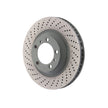 Front brake disc, drilled monoblock, 340 x 34 mm. Porsche 991 S 3.8 l (OE part number 99135140301/99135140401)