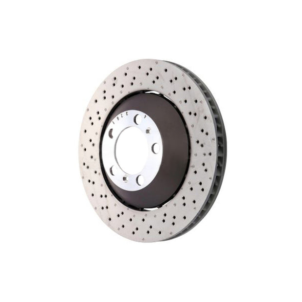 Bremsscheibe vorne, leicht, gebohrt und genutet, 380 x 34 mm. Porsche 991 GT3 (OE-Teilenummer 99135140582/99135140682)