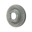 Rear brake disc, drilled monoblock, 330 x 28 mm. Porsche 991 3.4L