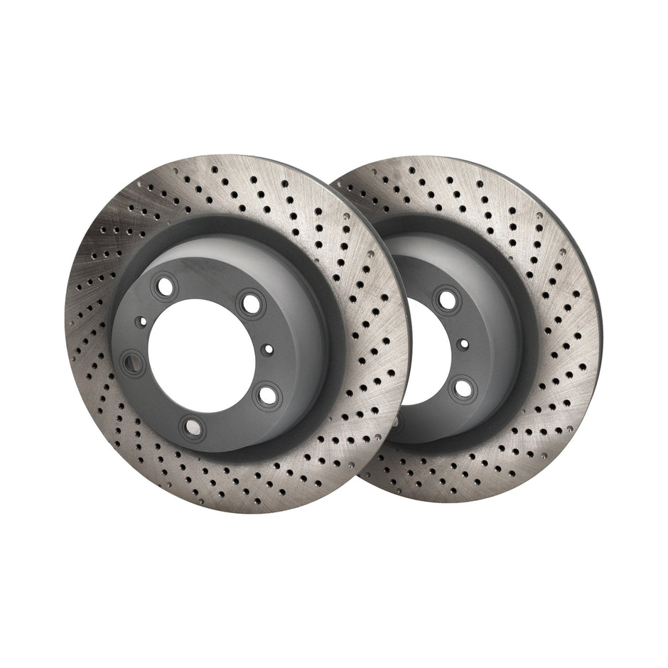 Brake disc 2-piece SET rear. Porsche 991 3.4L (OE part number 99135240100 /99135240200)