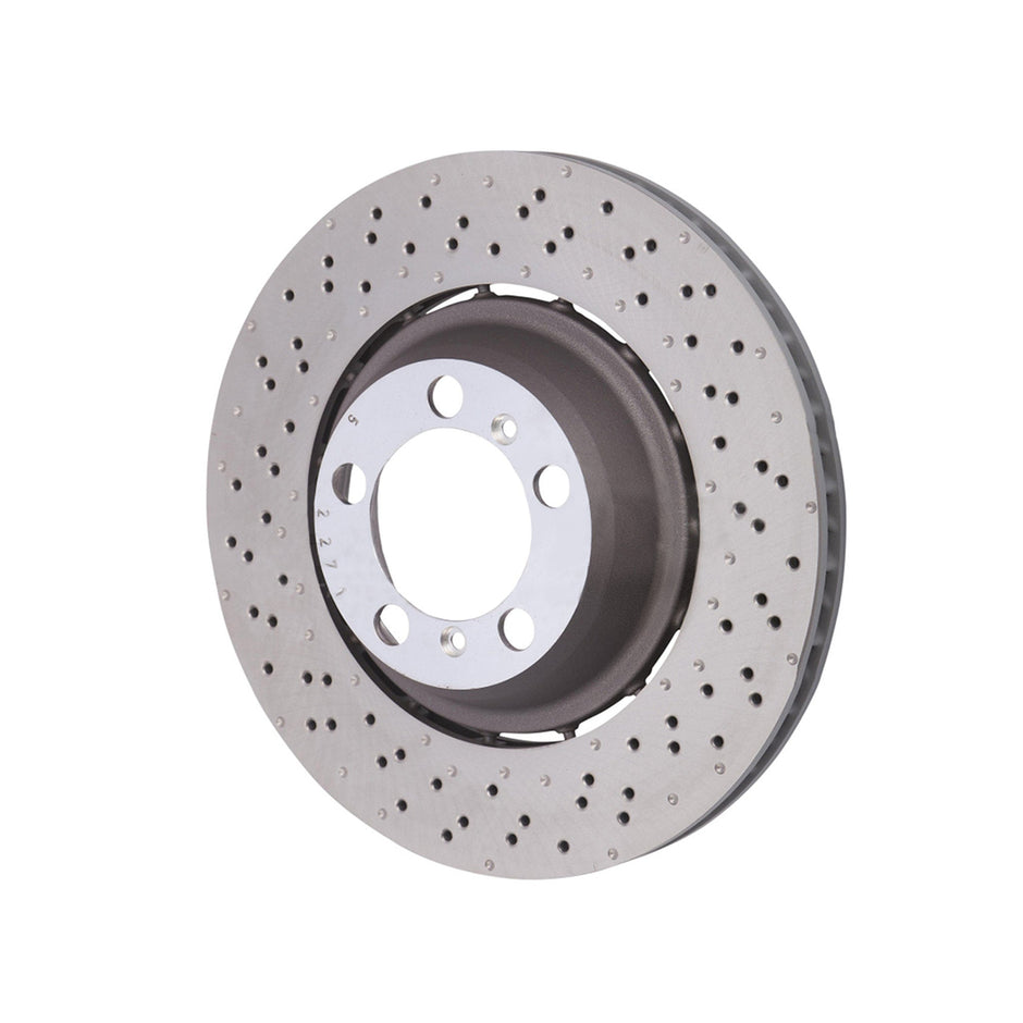 Rear brake disc, lightweight, drilled-grooved, 380x30mm. Porsche 991 GT3