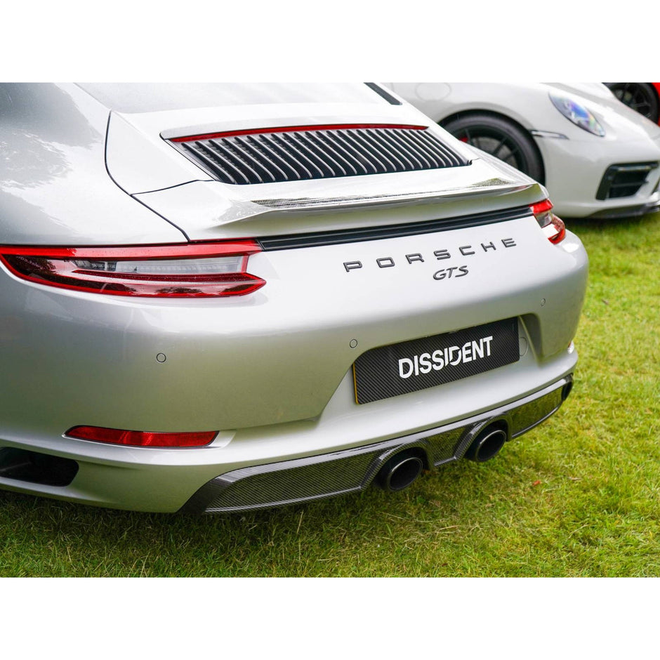 Heckdiffusor Carbon. Porsche 991.2 mit Sportauspuff