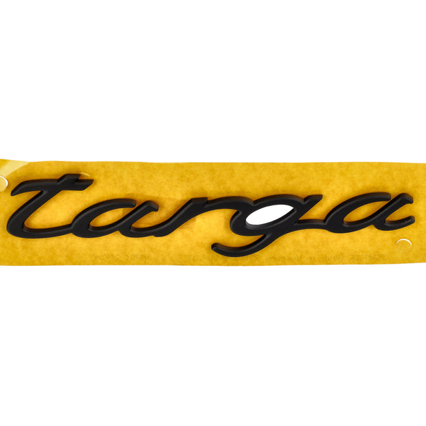 Emblem „TARGA“ für Targabügel, schwarz, Porsche 991 Targa, Ansicht 2