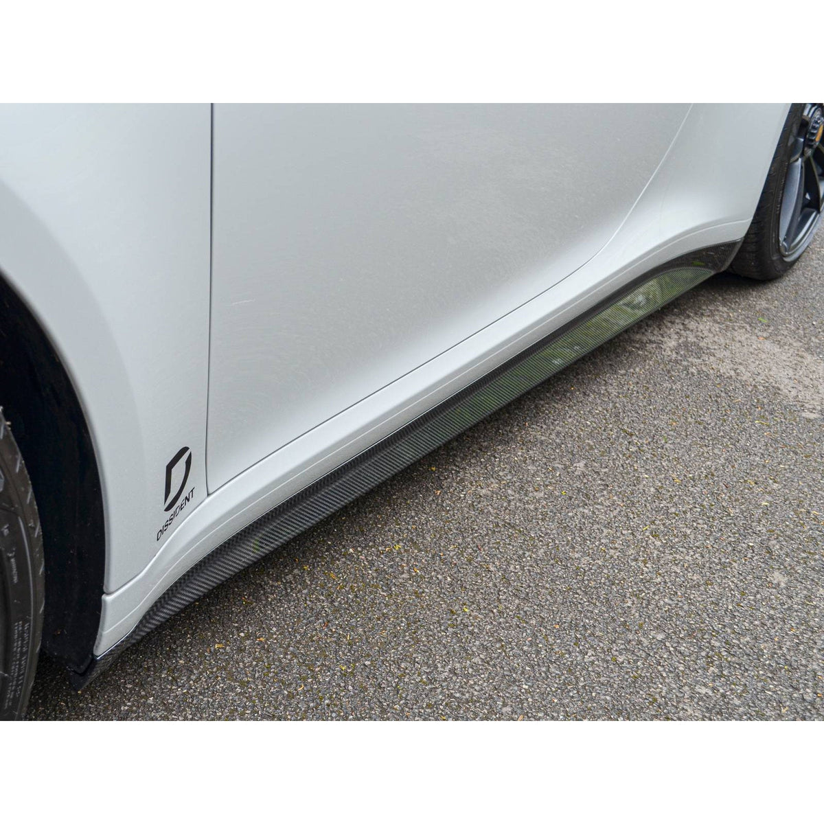 Seitenschweller-Set schwarz hochglanz lackiert Carbonfaser Porsche 992