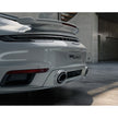 Sports exhaust system, with tailpipes in silver Porsche 992 – Original part
