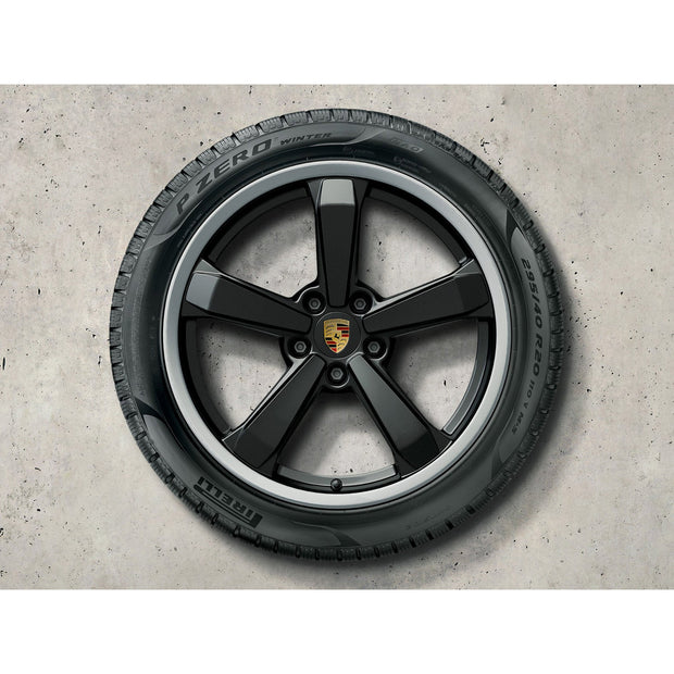 20" Alufelge – Schwarz Weiß Geschmiedet – Porsche Originalteil