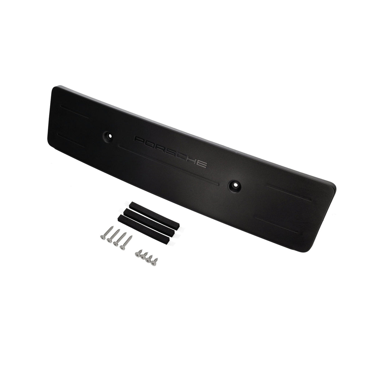 License Plate Holder, Matte Black Porsche 992 – Original Part